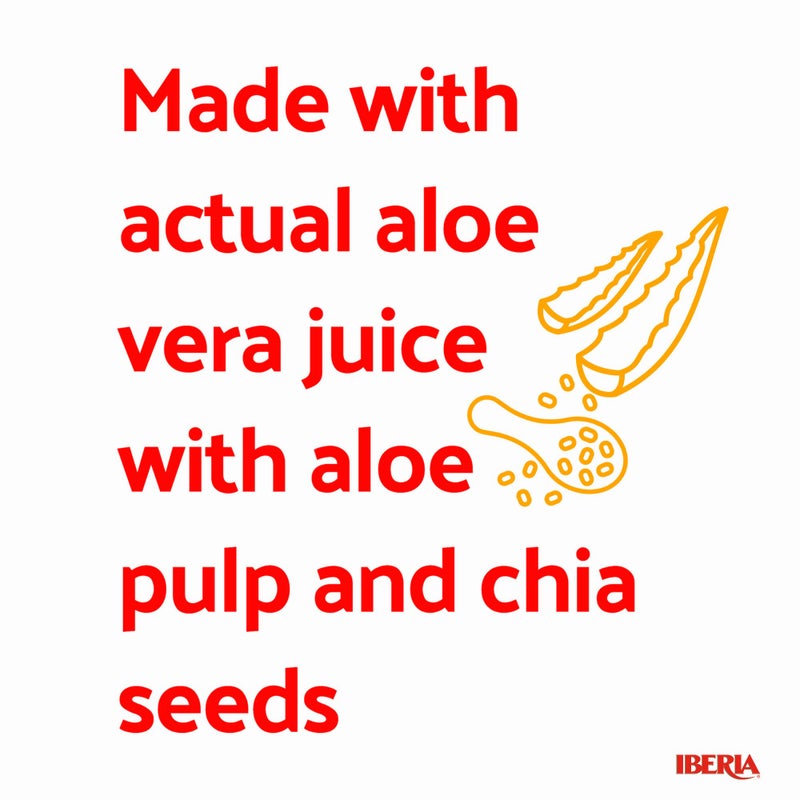 Iberia Aloe Vera Drink with Aloe Pulp and Chia Seeds 16.9 Ounce (Pack of 6) 2 X Watermelon & Acai, 2 x Mango, 2 x Pineapple - Image 4